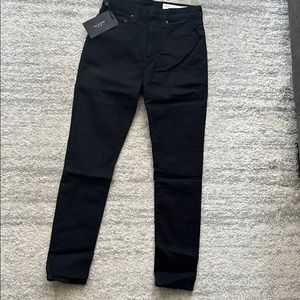 Rag & bone high rise ankle skinny black jeans
